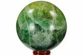 Polished Green Fluorite Sphere - Madagascar #106290-1